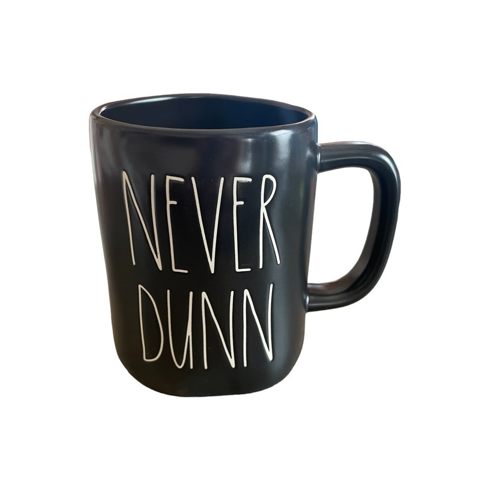Rae dunn mug black never dunn